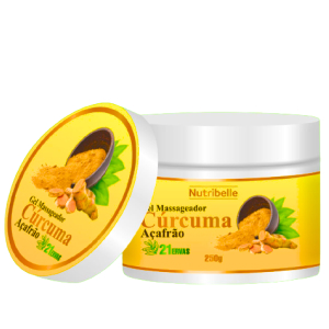 Gel Massageador Cúrcuma Açafrão 250g – Nutribelle